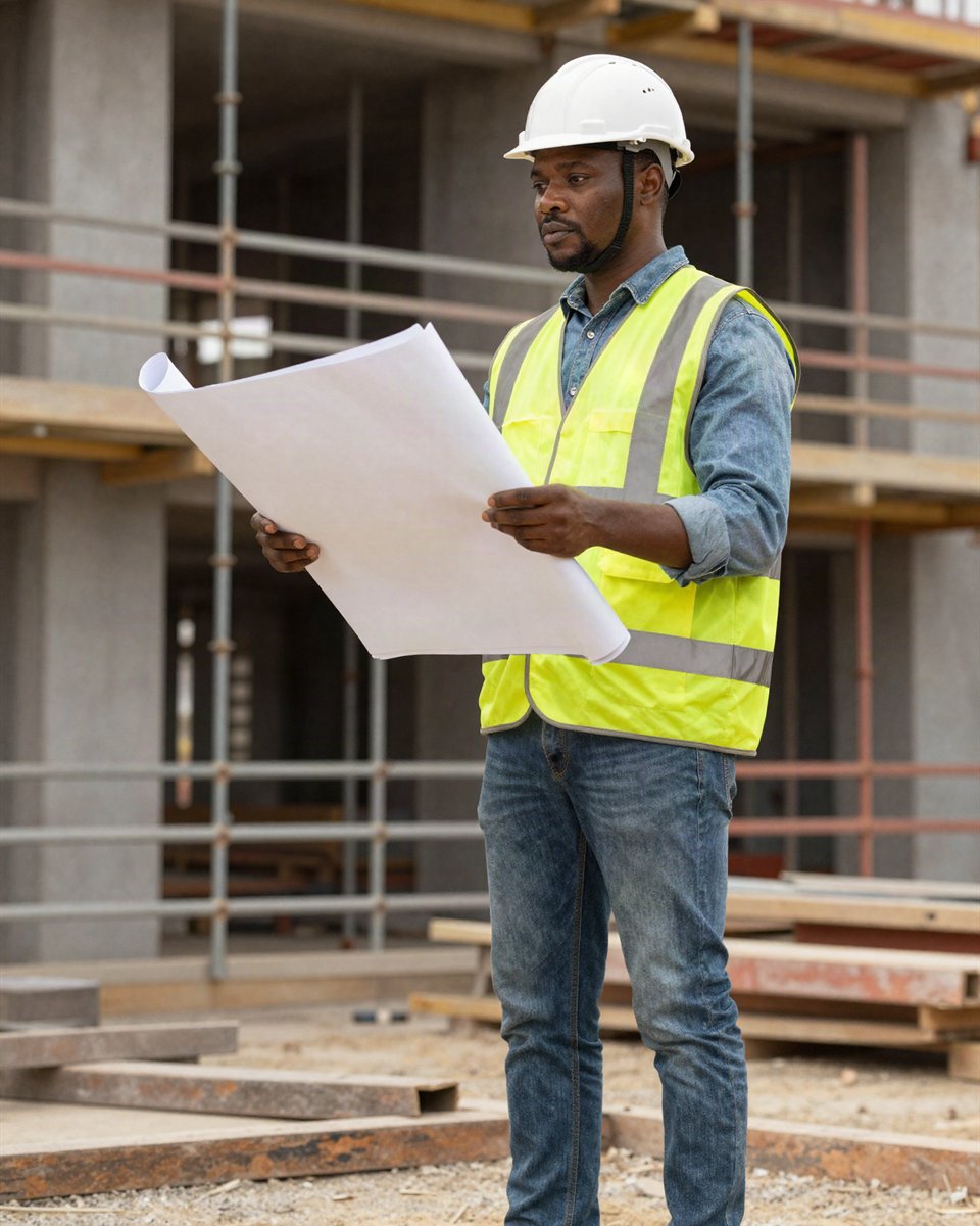 Construction site inspection in progress